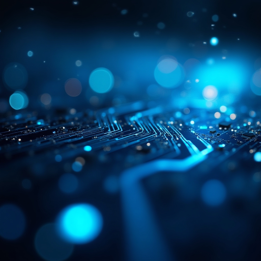 Concept vizual al tehnologiei digitale moderne cu elemente de inteligență artificială